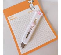 1 Pièce Mini Couteau Utilitaire D'art De Patte De Chat De Poche Kawaii Boîte Express Couteau Coupe-Papier Artisanat Emballage Lame Rechargeable Papeterie - Type C