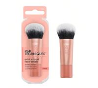 1 pièce Mini Pinceau de maquillage pour le visage de marque Real Techniques, taille voyage, en or rose, pinceau polyvalent pour le maquillage liquide, crème et en poudre, tête de pinceau unique en for