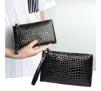 1 pièce Mini sac à main portefeuille de mode femme à imprimé crocodile, léger, résistant à l'usure, doux, facile à transporter pour le shopping et les voyages Motif texturéPolyuréthane