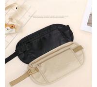 1 pièce Mini sac de taille imperméable anti-vol, sac de téléphone de voyage multifonction ultra-fin pour hommes et femmes noir,beigeUnicolorePolyester