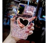 1 pièce Miroir de maquillage compact en forme de cœur avec bracelet à perles, compatible avec Samsung Galaxy S8/16, Redmi Note 11 4G, OPPO A54, Infinix Smart 8/Infinix Hot 40i, Spark 20/Spark 20C/Spar