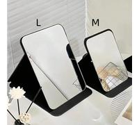 1 pièce Miroir de maquillage simple pour la salle de bain et la chambre, miroir de dortoir de retour à l'école, miroir de vanité de bureau portable, miroir cosmétique à main, miroir de table réglable,