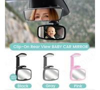 1 pièce Miroir de voiture bébé avec clip réglable, miroir d'observation pour enfant avec lentille convexe et large champ de vision, miroir incassable Taille UniquePMMA