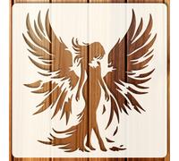 1 pièce Modèle d'ange 15,24 x 15,24 cm, avec un design de messager sacré. Cette image céleste avec de grandes ailes et une aura divine aide à créer une ambiance sacrée. Idéal pour la décoration d'égli
