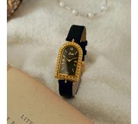 1 pièce Montre de dame rétro avec bracelet style Arc de Triomphe français, montre élégante et décontractée avec cadran 3D artisanal, mode de luxe personnalisée, convient pour la vie quotidienne et les