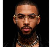 1 pièce Monture de lunettes métallique rétro petit format, lunettes à verres transparents pour hommes, style de rue personnalisé pour le bureau et l'école