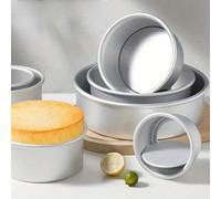 1 pièce, Moule à gâteau rond en aluminium avec fond amovible - Idéal pour la cuisson de gâteaux éponge, mousses et gâteaux au fromage - Parfait pour un usage quotidien, les occasions spéciales comme l