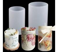 1 pièce Moule cylindrique pour la fabrication de bougies, moule en silicone pour la fabrication de bougies de 4 pouces (environ 10,3 cm) et 3,5 pouces (environ 8,8 cm), grand moule en silicone pour le