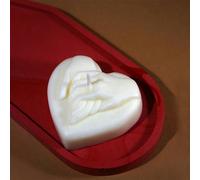 1 pièce Moule de bougie en forme de cœur 3D créatif, moule en silicone pour fabriquer du savon artisanal, de la cire, de l'argile, du plâtre et de la résine. Convient pour la décoration de mariage DIY