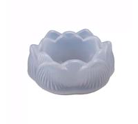 1 pièce Moule en gypse pour support de bougie Lotus, Moule en ciment pour tasse de bougie Lotus, Moule en silicone Terrazzo pour support de bougie Nénuphar Jesmonite Taille UniqueSilicone