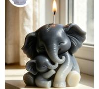 1 pièce Moule en silicone 3D Mère et bébé éléphant, très détaillé, démoulage facile, réutilisable, convient pour la bougie, le plâtre, la résine, l'argile, le ciment, la décoration maison DIY, la Sain