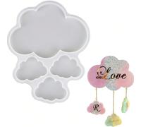 1 pièce Moule en silicone en forme de nuage pour la réalisation de colle de cristal DIY, de décoration murale et d'étiquettes Taille UniqueSilicone