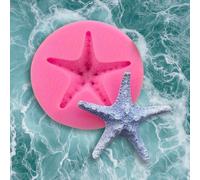 1 pièce Moule en silicone mini étoile de mer rose créatif. Peut être utilisé pour les artisanats en plâtre expansé, le graffiti en plâtre, les bougies d'aromathérapie, l'argile et la résine. Démoulage