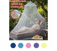 1 pièce Moustiquaire 6 couleurs multi-tailles, tente de camping extérieure, dôme de princesse rond, utilisation intérieure/extérieure, conception de dôme circulaire entièrement fermée, anti-insectes, 