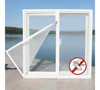 1 pièce Moustiquaire de fenêtre à fermeture éclair amovible et auto-adhésive, bloque efficacement les insectes de pénétrer 120*200CM,80*200CM,100*200CM,90 x 130 cm,100*110 cm,60 x 100 cm,100*150 cm,90