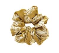 1 pièce multicolore grand chouchou pour femme, en tissu rétro, chouchous doux, élastiques pour cheveux, élégants pour cheveux épais et fins, jaune