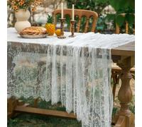 1 pièce Nappe en dentelle blanche, décoration de table de dessert de mariage, décorations de fête d'anniversaire, vitrine, accessoire photo, style romantique français, cadeau d'été instagrammable, fou