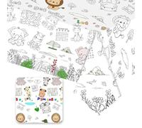 1 Pièce Nappe En Papier À Peindre Zoo, Nappe À Peindre Pour Enfants, Mariage Événement Enfant, Nappe Pour Enfants À Teindre, Nappe À Peindre Pour Entrée Scolaire, Nappe Artisanale Pour Enfants