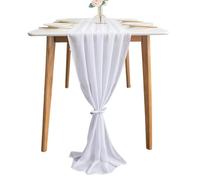 1 Pièce Nappe Mousseline Blanche, Nappe Décoration De Table, Nappe Mariage, Nappe Fête, Nappe Simple Et Légère