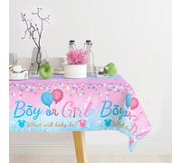 1 pièce Nappe pour révélation du sexe rose et bleue, nappe jetable en PE, imperméable, fournitures pour fête de révélation du sexe, décoration pour baby shower, décoration pour 1er anniversaire, fourn