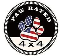 1 pièce noir accessoires extérieurs noir drapeau américain badge badge voiture emblème évalué 4 x 4 chiens imprimé métal 3D rond emblème décalcomanies décalcomanies badge autocollant camion SUV badge