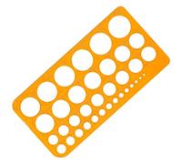 1 Pièce Normographe Geographie, Règle de Modèle de Cercle de Dessin, Règle de Dessin Multifonctionnelle, Modèles de Mesure pour Studio Artistique ou Dessin et Dessin Personnel (Couleur Orange)