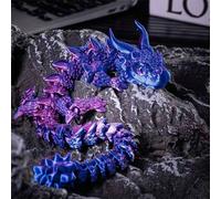 1 pièce Nouveau 2025 - Dinosaure à double corne imprimé en 3D - Modèle animal - Jouet de dragon - Décoration de maison - Apparence cool - Entièrement articulé - Jouet de collection - Cadeau d'annivers