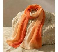 1 pièce Nouveau foulard chiffon élégant dégradé, léger et respirant avec protection solaire. Châle de haute qualité convenant pour le quotidien, les fêtes, les sorties, les voyages, les séances photo,