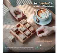 1 pièce Nouveau jeu d'échecs XO élégant et de haute qualité 2025, jeu interactif amusant à 2 joueurs, petit jouet de morpion en bois pour table, cadeau pour les fêtes, faveur de fête, cadeau d'anniver