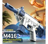 1 pièce Nouveau mini pistolet à eau M4-16 à pression manuelle 2026, grand blaster à eau pour l'été, cadeau d'anniversaire Gris M416,Bleu M416,Victoire bleue,Victor jaune,Grey Victor,Rouge M416ABS