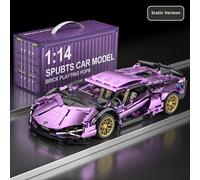 1 pièce Nouveau modèle de voiture de course 2025 avec plus de 800 pièces, style Cyberpunk 911 Starry Sky. Blocs de construction, cultivez vos capacités manuelles, modèle d'assemblage créatif, à assemb