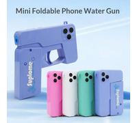 1 pièce Nouveau pistolet à eau pliable 2026, blaster à double buse à tir continu manuel, cadeau amusant anti-stress, parfait pour l'anniversaire, les vacances, un merveilleux présent vert,rose,noir,bl