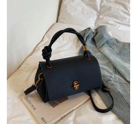 1 pièce Nouveau sac à main en PU de couleur unie pour l'automne/hiver, sac fourre-tout décontracté rétro à rabat pour femmes, avec poignée supérieure et fermeture à verrou twist, bandoulière réglable 
