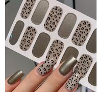 1 pièce Nouveaux autocollants pour ongles imprimés léopard, autocollants d'art pour les ongles imperméables et faciles à décoller, décalcomanies pour les ongles pour femmes, faciles à utiliser, conven