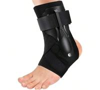 1 pièce Nouvelle attelle de cheville à laçage rapide, ajustable et mince. Bandage de soutien de la cheville léger avec compression pour une cheville foulée noir,grisPolyester