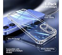 1 pièce Nouvelle coque de téléphone en silicone transparent 2026, compatible avec les téléphones S Am Sung, X Iaomi, Hua-Wei, Honor, One-Plus, T-Ecno et Pixel. Antichoc, de couleur unie, élégante, min