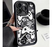 1 pièce Nouvelle coque de téléphone en TPU épais à texture de console de jeux, bord renforcé et antichoc, compatible avec Apple iPhone 16/16 Pro Max/16 Pro/16/16 Plus, 11, 15 Pro Max, 14 Pro Max, Gala