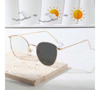 1 pièce Nouvelle décoration de pied en métal artisanal, lecture d'ordinateur intérieure, lunettes de mode unisexes à changement de couleur sensible à la lumière extérieure avec œil de chat PC