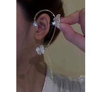 1 Pièce Nouvelle Feuille Papillon Clip Boucles d'oreilles pour Femmes sans Piercing Étincelant Zircon Cristal Oreille Manchettes Oreille Clips Bijoux Populaires