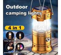 1 pièce Nouvelle lanterne extérieure pour cheval 5800 Lumière de camping solaire rechargeable LED Lampe de tente multifonctions Portable Lumière télescopique, Lumières solaires d'extérieur noir,bleu,o