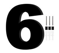 1 Pièce Numéro Boite aux Lettres,Chiffre Boite aux Lettres Exterieure,Chiffres de Boite aux Lettres,Numero de Rue,Numero de Maison Exterieur,Plaque Numero Maison Exterieur,Hauteur 20cm,Noir(Numéro 6)