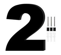 1 Pièce Numéro Boite aux Lettres,Chiffre Boite aux Lettres Exterieure,Chiffres de Boite aux Lettres,Numero de Rue,Numero de Maison Exterieur,Plaque Numero Maison Exterieur,Hauteur 20cm,Noir(Numéro 2)