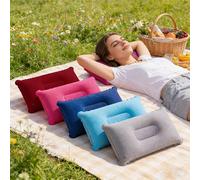 1 pièce Oreiller de voyage gonflable esthétique avec fermeté réglable, conception imperméable robuste pour les randonneurs, oreiller de camping gonflable portable multicolore pour maintenir la tête st