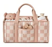1 pièce Organisateur de langer floral, panier de rangement de style pour la nurserie - cadeau pour la baby shower, indispensable pour le registre de naissance, essentiels pour nouveau-nés, organisateu