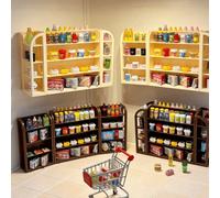 1 pièce Ornement de cabinet miniature, une bibliothèque miniature, un cabinet de rangement miniature, un cabinet de désordre miniature, accessoires de maison de poupée, jouets de maison de poupée, déc