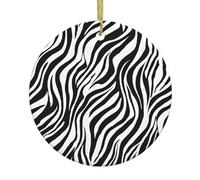 1 pièce - Ornements ronds personnalisés en céramique à suspendre - Décoration d'arbre de Noël pour Noël, vacances, mariage, fête, cadeaux souvenirs