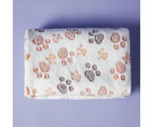 1 pièce ou 3 pièces Couverture super douce en polaire pour chat/chien avec motifs de pattes mignons, tapis de lit pour animaux de compagnie en flanelle lavable en machine, disponible en plusieurs coul