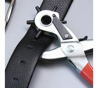 1 pièce Outil à Perforer Multifonctionnel pour Ceinture, Outil à Perforer le 8,5" Robuste 6 Tailles Perforateur de Ceinture Tournant à Main pour Ceintures, Bracelets de Montre, Sangles, Colliers de Ch