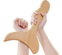 1 pièce Outil Gua Sha en bois, conçu pour soulager le stress. Ce masseur dorsal polyvalent peut détendre tout le corps, y compris le visage, le cou, les épaules et les pieds. S+L,Petit Gua Sha,Grand G