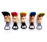 1 Pièce Ouvreurs de Bois Ouvre-Bouteilles Sculpté Homme Grand-Père Papa Avec Cap